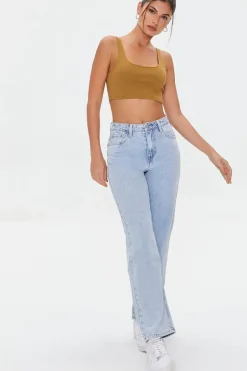 Ponte Knit Cropped Tank Top