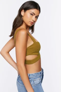 Ponte Knit Cutout Bralette