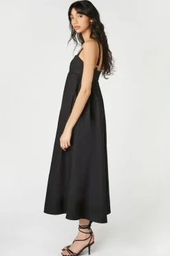 Poplin Babydoll Maxi Dress