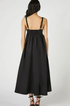 Poplin Babydoll Maxi Dress