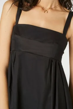 Poplin Babydoll Maxi Dress