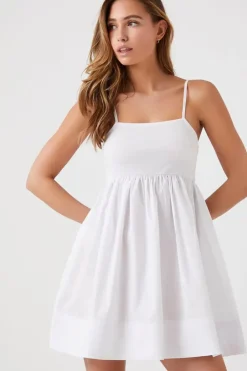 Poplin Babydoll Mini Dress