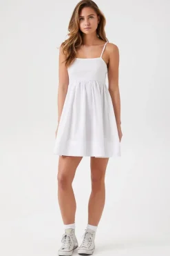 Poplin Babydoll Mini Dress