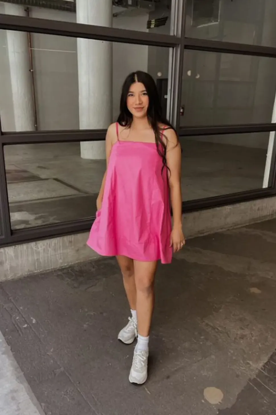 Poplin Cami Shift Mini Dress