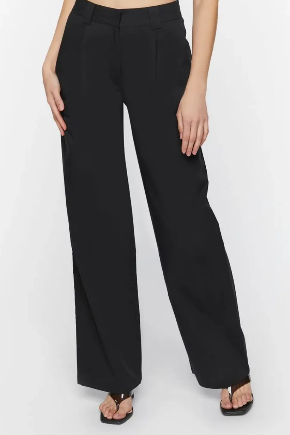 Poplin High-Rise Trousers