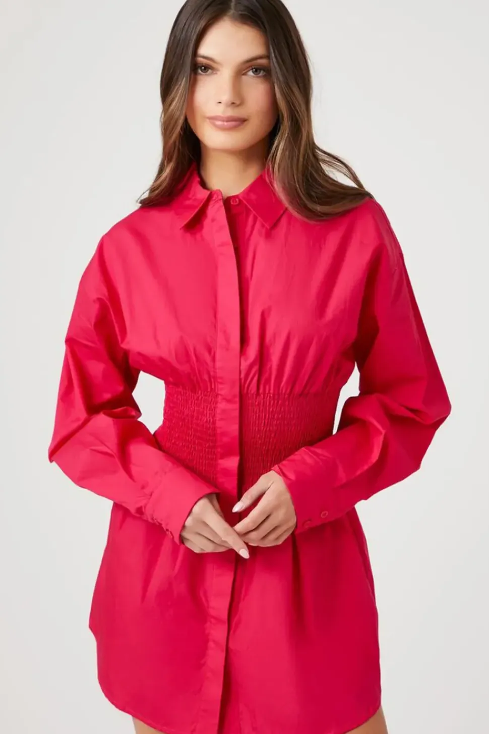 Poplin Mini Shirt Dress