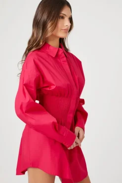 Poplin Mini Shirt Dress