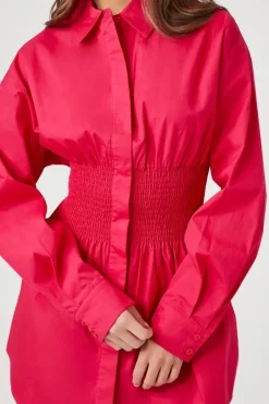 Poplin Mini Shirt Dress