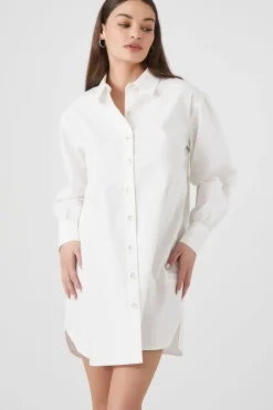 Poplin Mini Shirt Dress