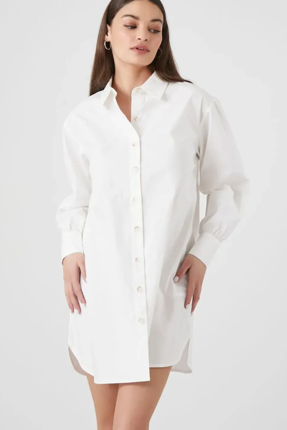 Poplin Mini Shirt Dress