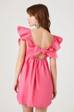 Poplin Ruffled Babydoll Dress