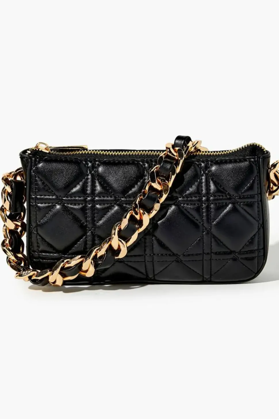 Quilted Baguette Shoulder Bag