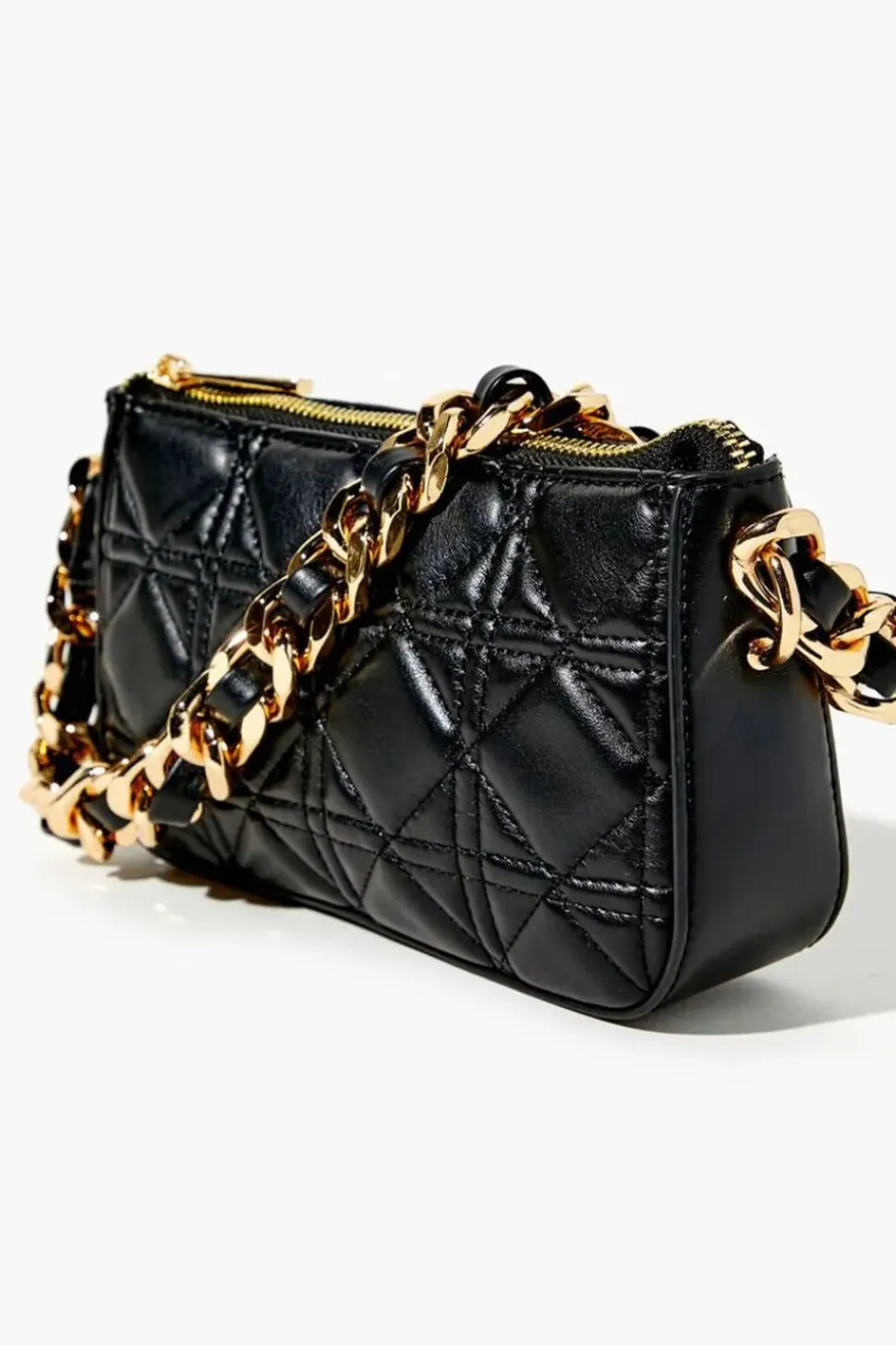 Quilted Baguette Shoulder Bag