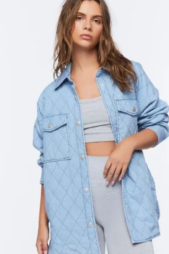 Quilted Dolphin-Hem Shacket