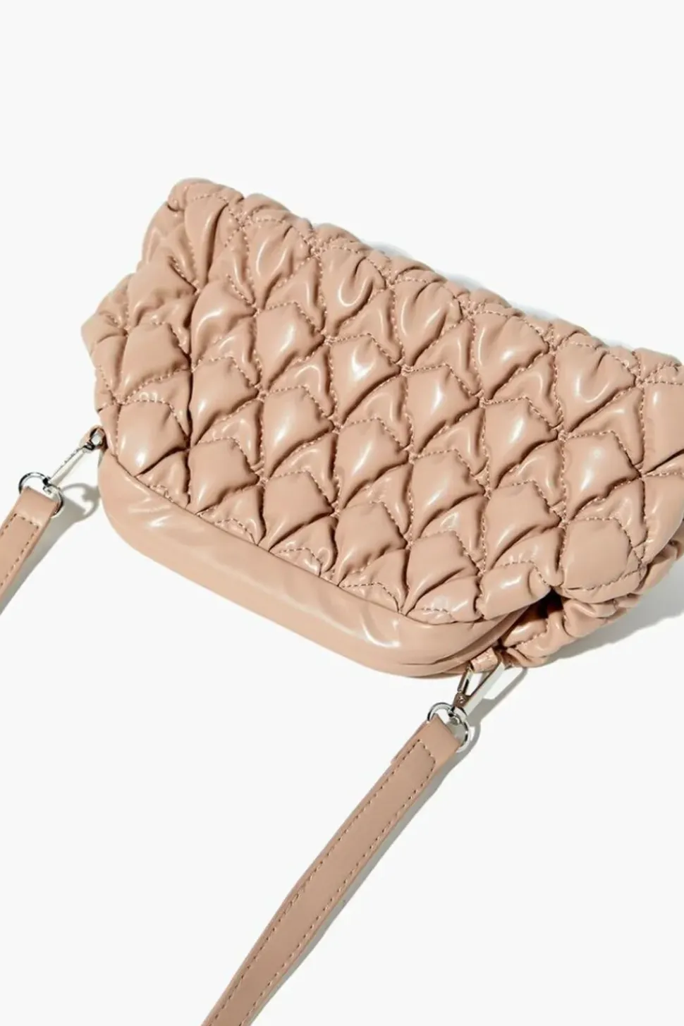 Quilted Faux Leather Crossbody Bag