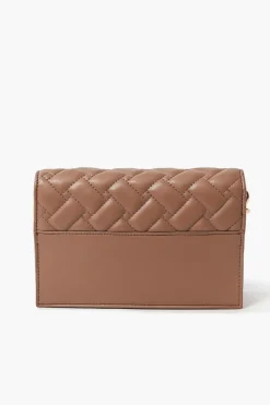 Quilted Faux Leather Crossbody Bag