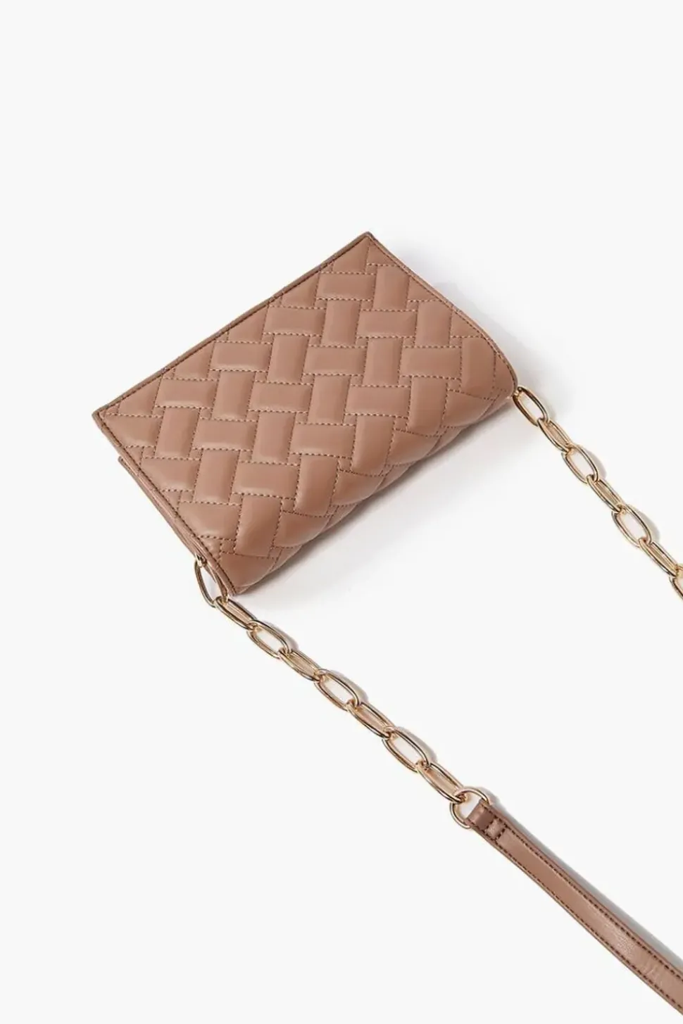 Quilted Faux Leather Crossbody Bag