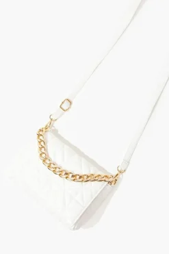 Quilted Faux Leather Crossbody Bag