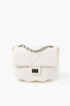 Quilted Faux Leather Crossbody Bag