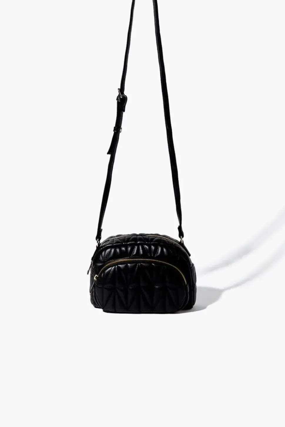 Quilted Faux Leather Crossbody Bag