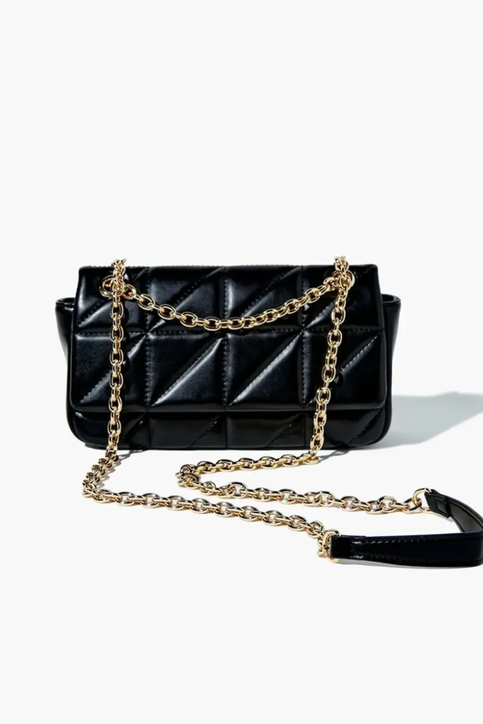 Quilted Faux Leather Crossbody Bag