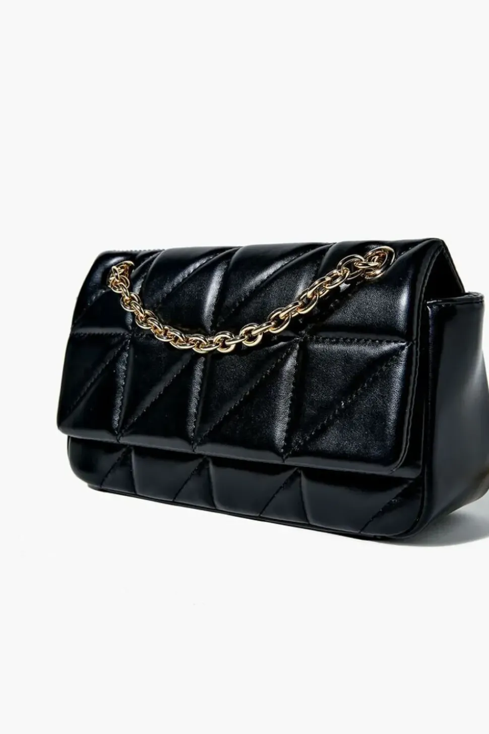 Quilted Faux Leather Crossbody Bag