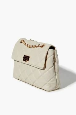 Quilted Faux Leather Handbag