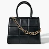 Quilted Faux Leather Satchel