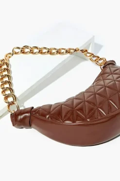 Quilted Faux Leather Shoulder Bag