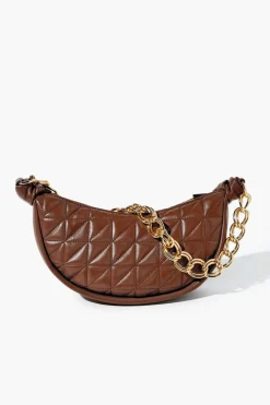 Quilted Faux Leather Shoulder Bag