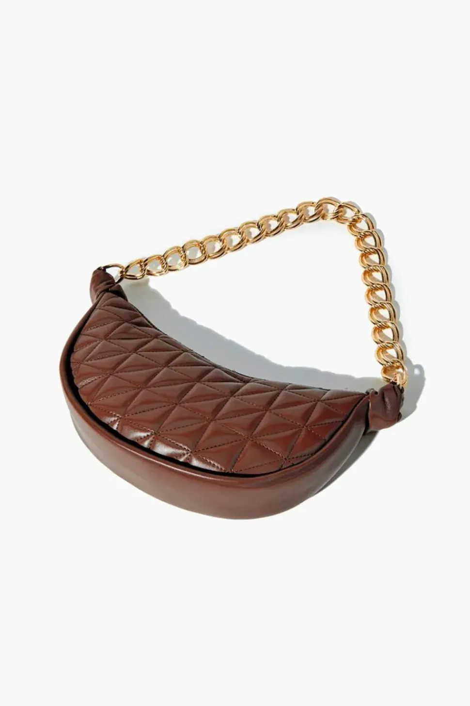 Quilted Faux Leather Shoulder Bag