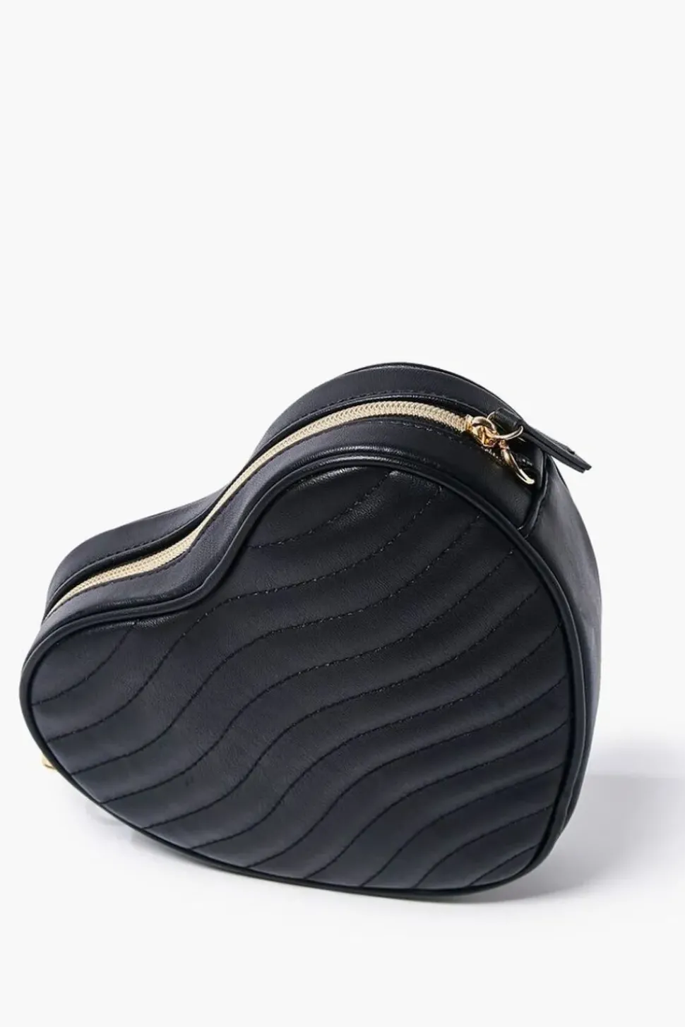 Quilted Heart-Shaped Crossbody Bag