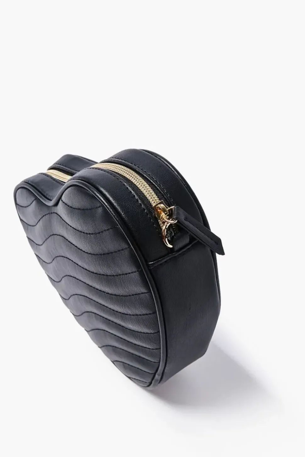 Quilted Heart-Shaped Crossbody Bag
