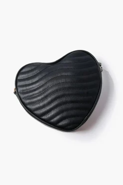 Quilted Heart-Shaped Crossbody Bag