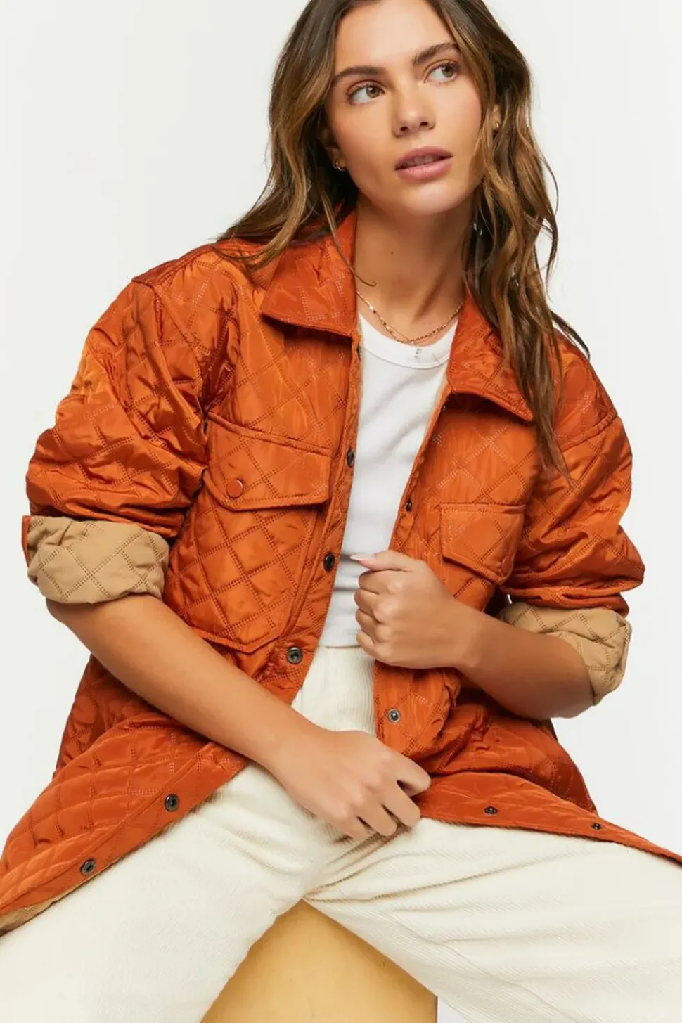 Quilted Longline Shacket