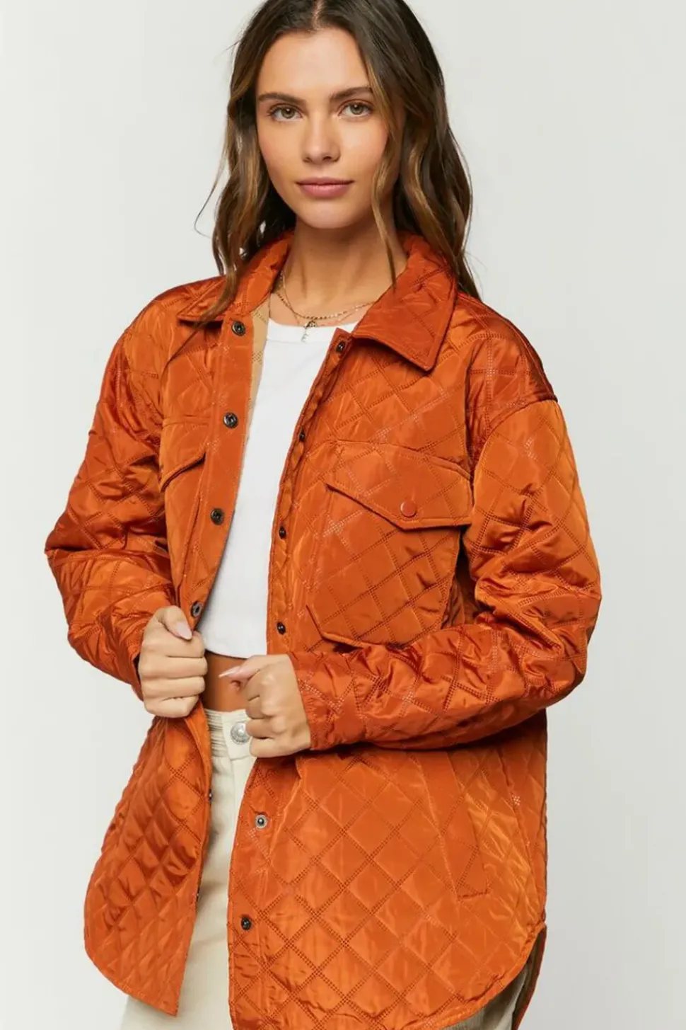 Quilted Longline Shacket