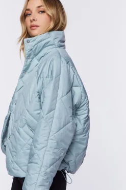 Quilted Toggle-Drawstring Puffer Jacket