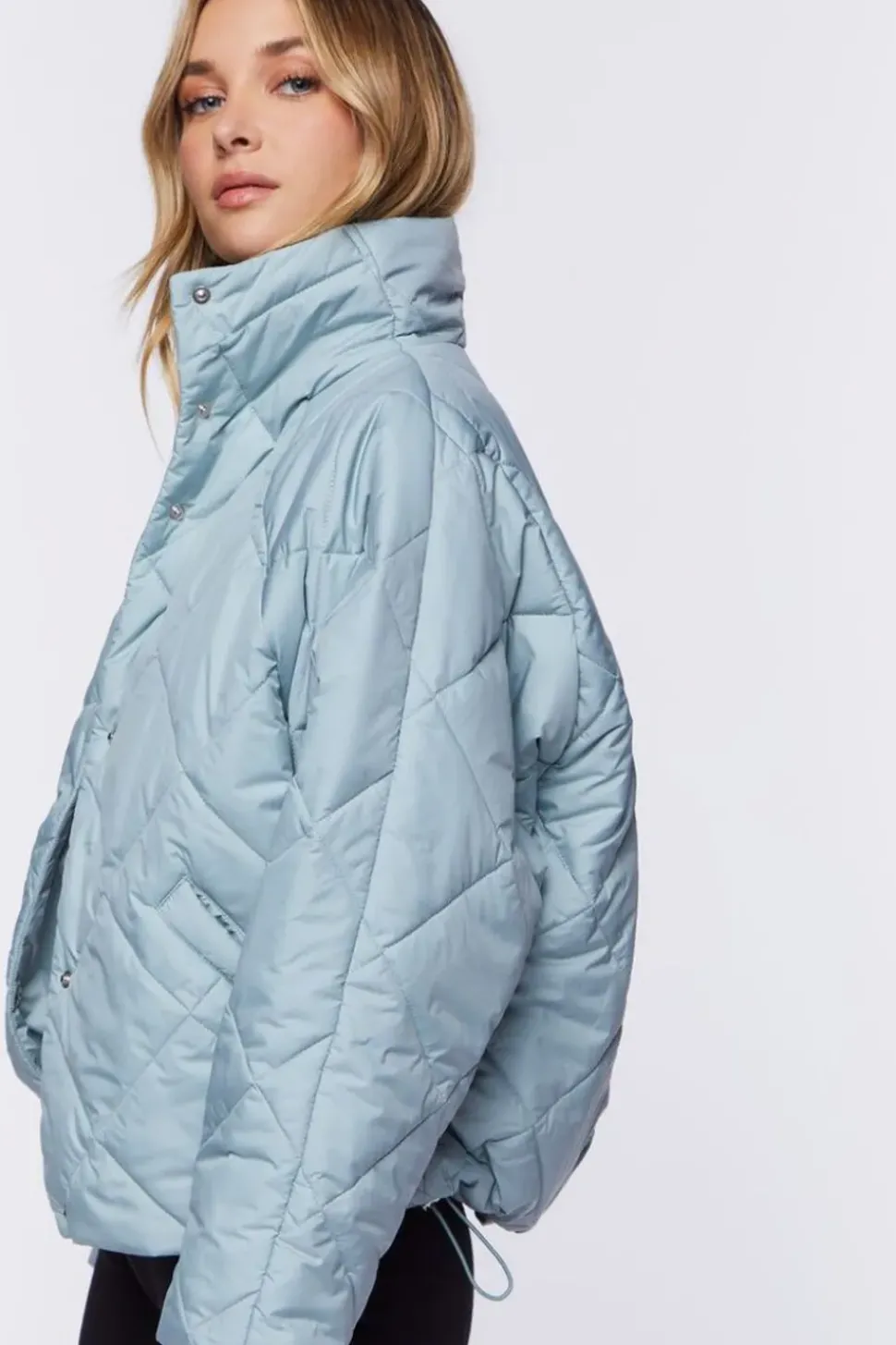 Quilted Toggle-Drawstring Puffer Jacket