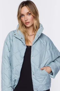 Quilted Toggle-Drawstring Puffer Jacket
