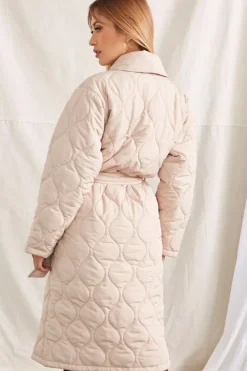 Quilted Wrap Coat