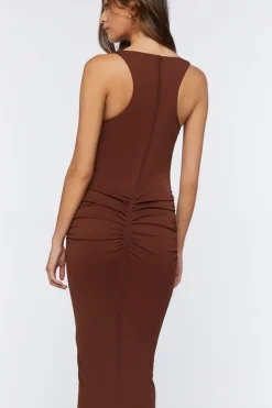 Racerback Ruched Midi Dress