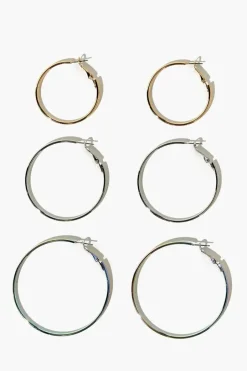 Rainbow Hoop Earring Set