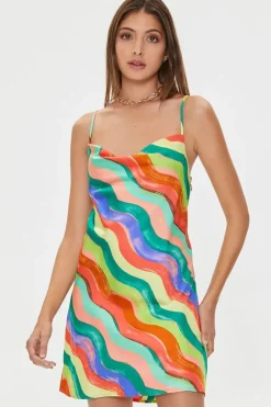 Rainbow Striped Mini Dress
