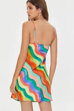 Rainbow Striped Mini Dress