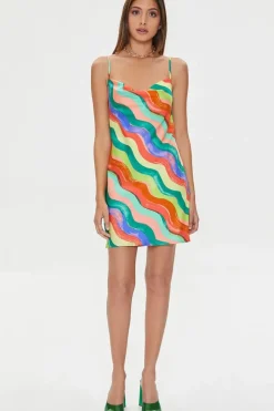 Rainbow Striped Mini Dress