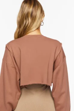Raw-Cut Cropped Pullover