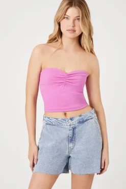 Raw-Cut Denim Shorts