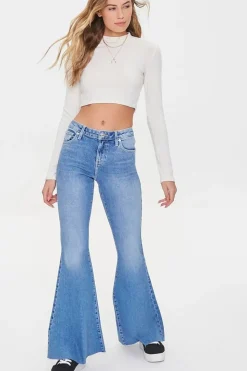 Raw-Cut Flare Jeans