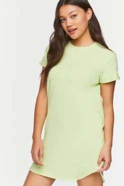Raw-Cut Mini T-Shirt Dress