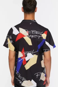 Rebel Art Abstract Print Shirt